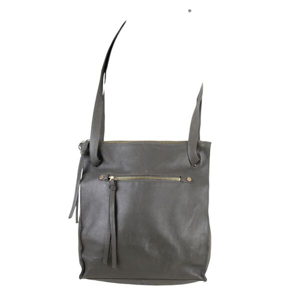 Kooba GRAY GENUINE LEATHER BACKPACK CONVERTIBLE SHOULDER BAG X-BODY PURSE - Picture 1 of 16
